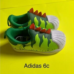 Adidas Kids Dinosaur Sneakers - Green and White
